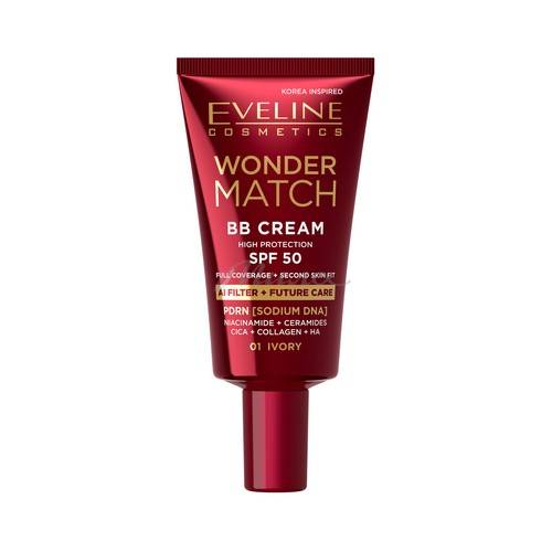 BB-крем для лица EVELINE Cosmetics Wonder Match, SPF 50, тон 01 Ivory