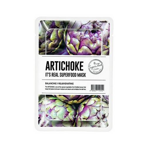 Маска для лица DERMAL It’s Real Superfood c артишоком, 25 г