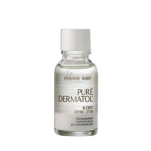Лосьон VIVIENNE SABO Pure Dermatol' подсушивающий для проблемной кожи точечный, 15 мл